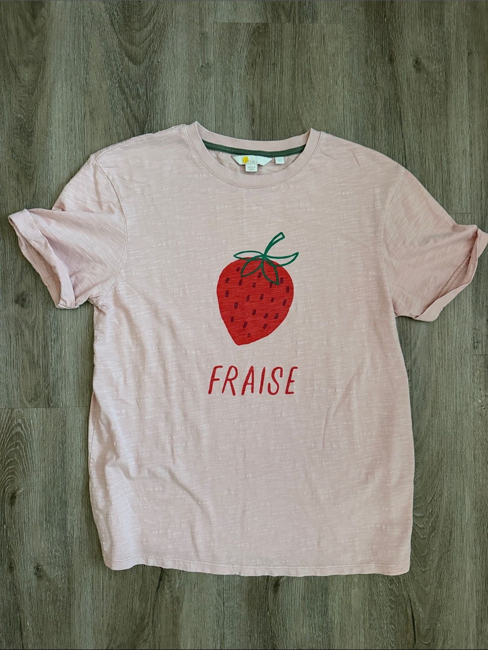 Boden Pink Strawberry Graphic Tee - FRAISE